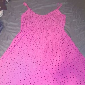 Torrid Pink Summer Dress with Blue Hearts